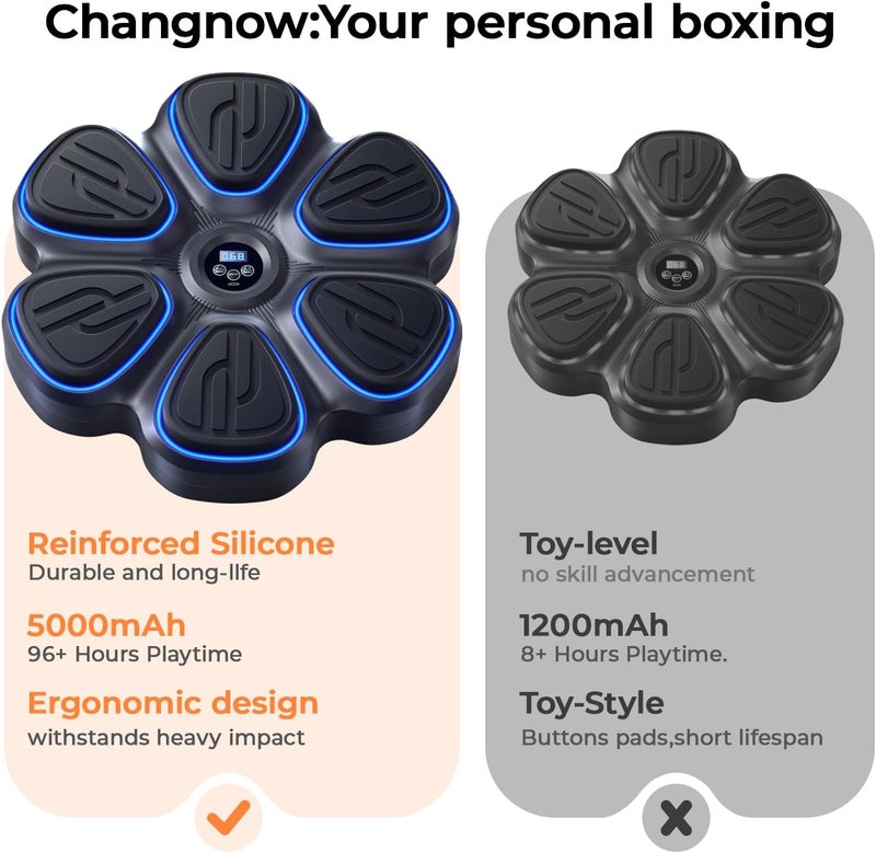 changenow Music Boxing Machine for Kids&Adults,Bluetooth Smart Boxing Training Machine,Wall Target Punching Workout for Kids,Reflex Training Suitable for Home,Office,Gym,Fun Fitness Equipment - Image 5